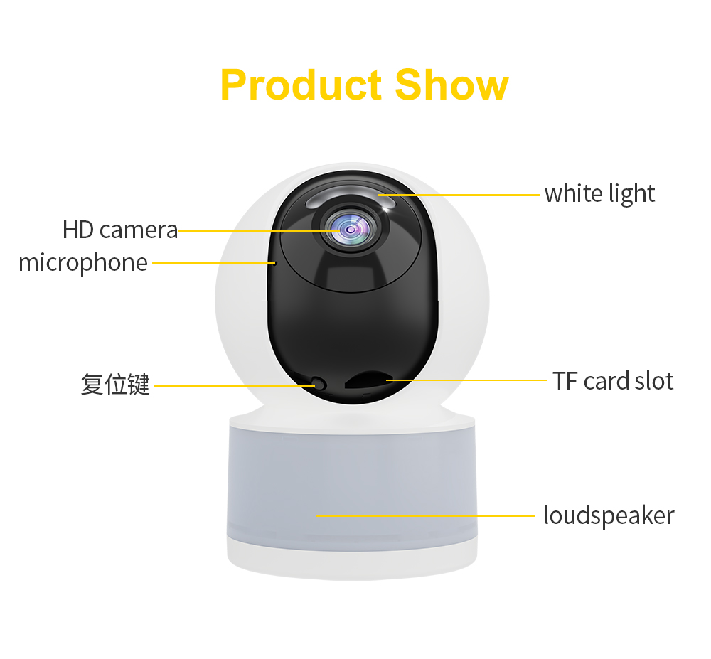 Home Security Land - 3MP 1296P Yoosee/Carecamアプリ対応 フルカラーワイヤレスPTZ IPドームカメラ AI人間検知