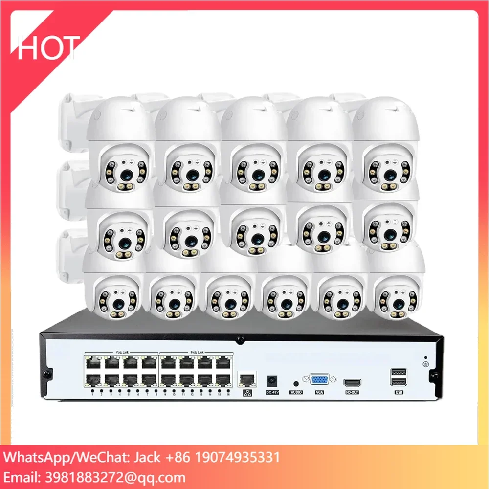 Home Security Kit With Camera - Colorvu有線CCTVカメラNVRキット 5MP PTZカメラ パンチルト 人間追跡 双方向音声