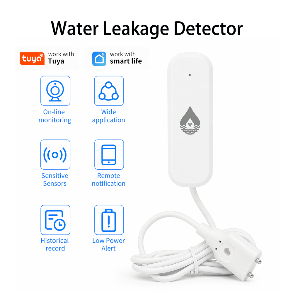 Home Security Business - YFK WiFi/Zigbee 水漏れ警報センサー Tuya スマートデバイス 水位監視