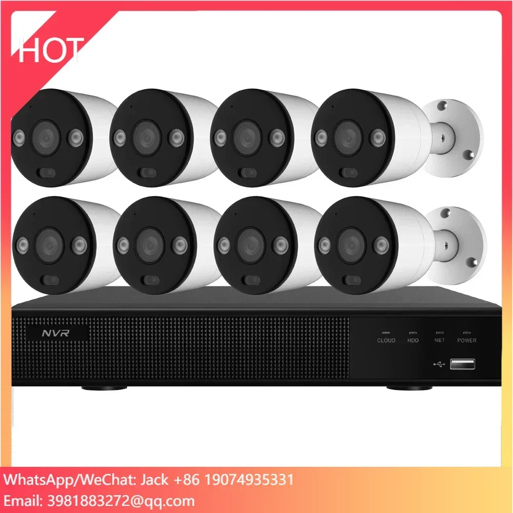 Home Security Kit With Camera - 8CH 4K PoEセキュリティカメラシステム 家庭用監視NVRキット 8台 8MP