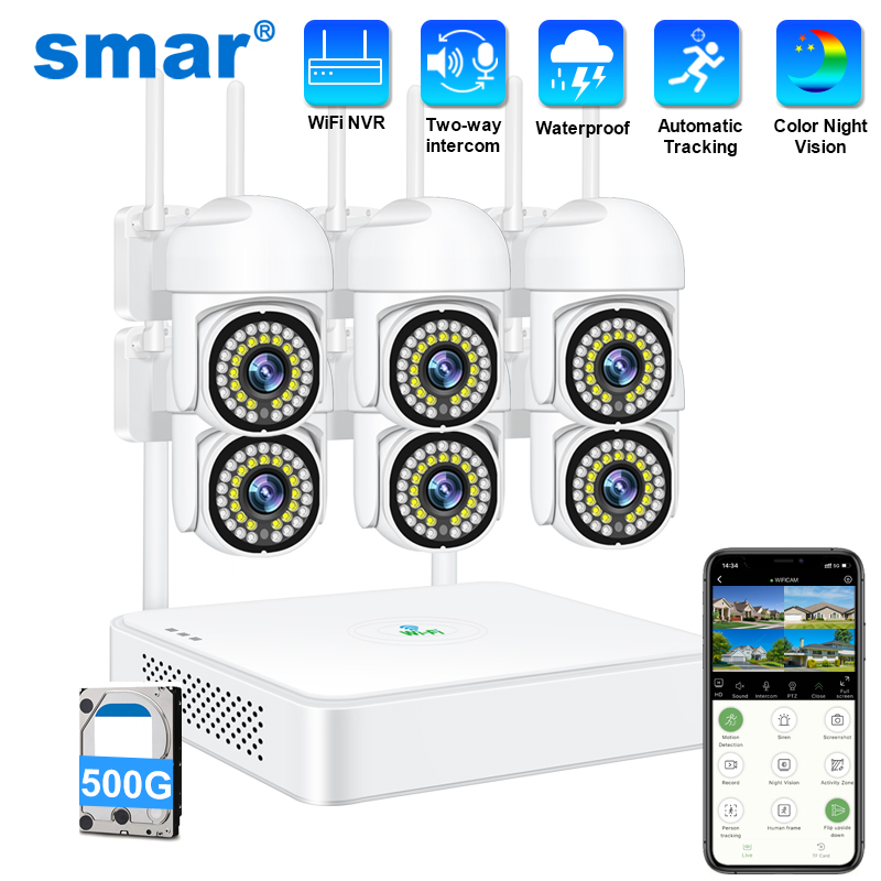 Home Security Business - Smar 3MP ワイヤレス CCTV セキュリティカメラシステム PTZ