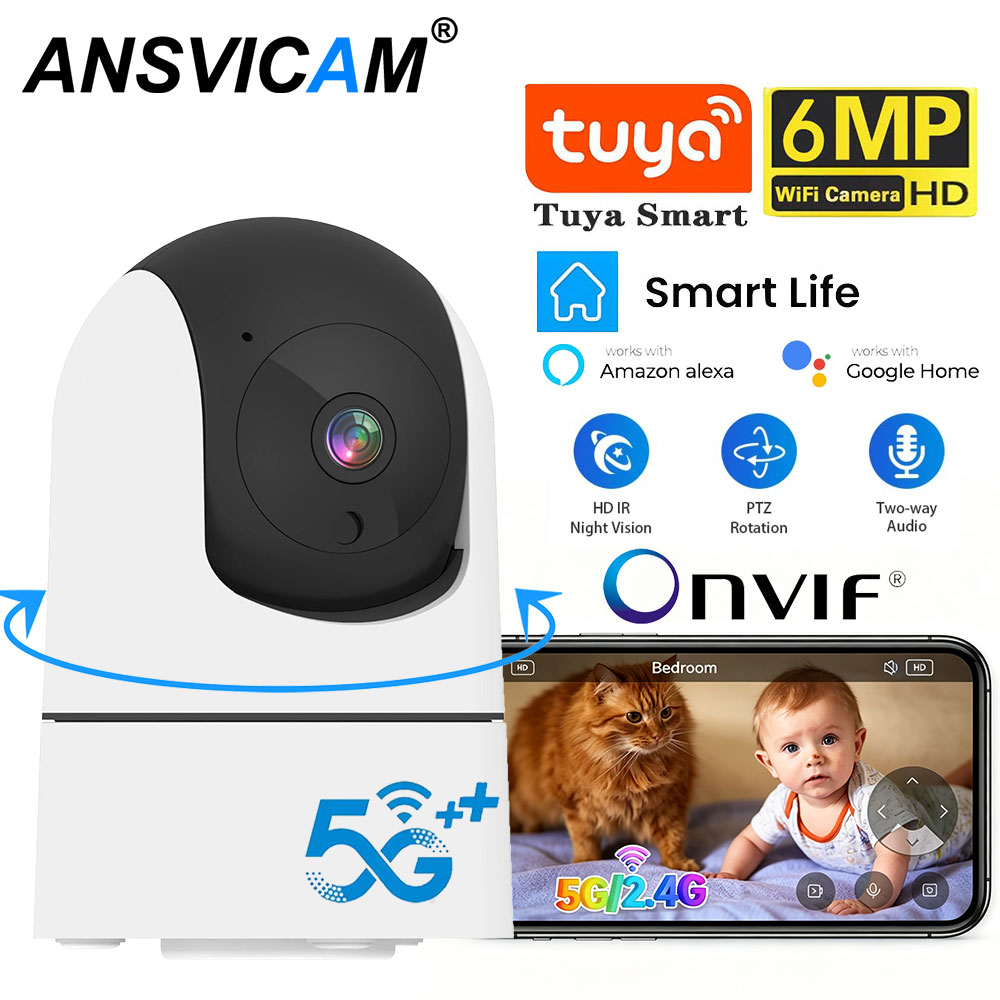 2K 6MPミニ5G Wifi Tuya IPカメラ 室内ワ - Home Security Google Camera のレビューと価格