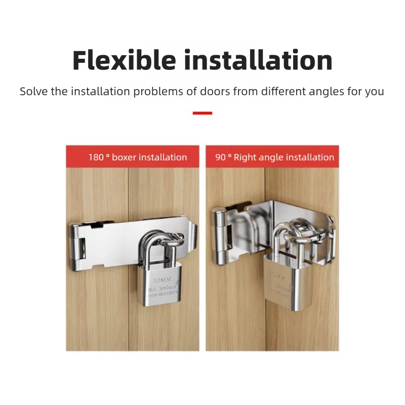ステンレス鋼南京錠掛け金 90 度直角ドアクラスプロック小屋 - Home Security Tapo のレビューと価格