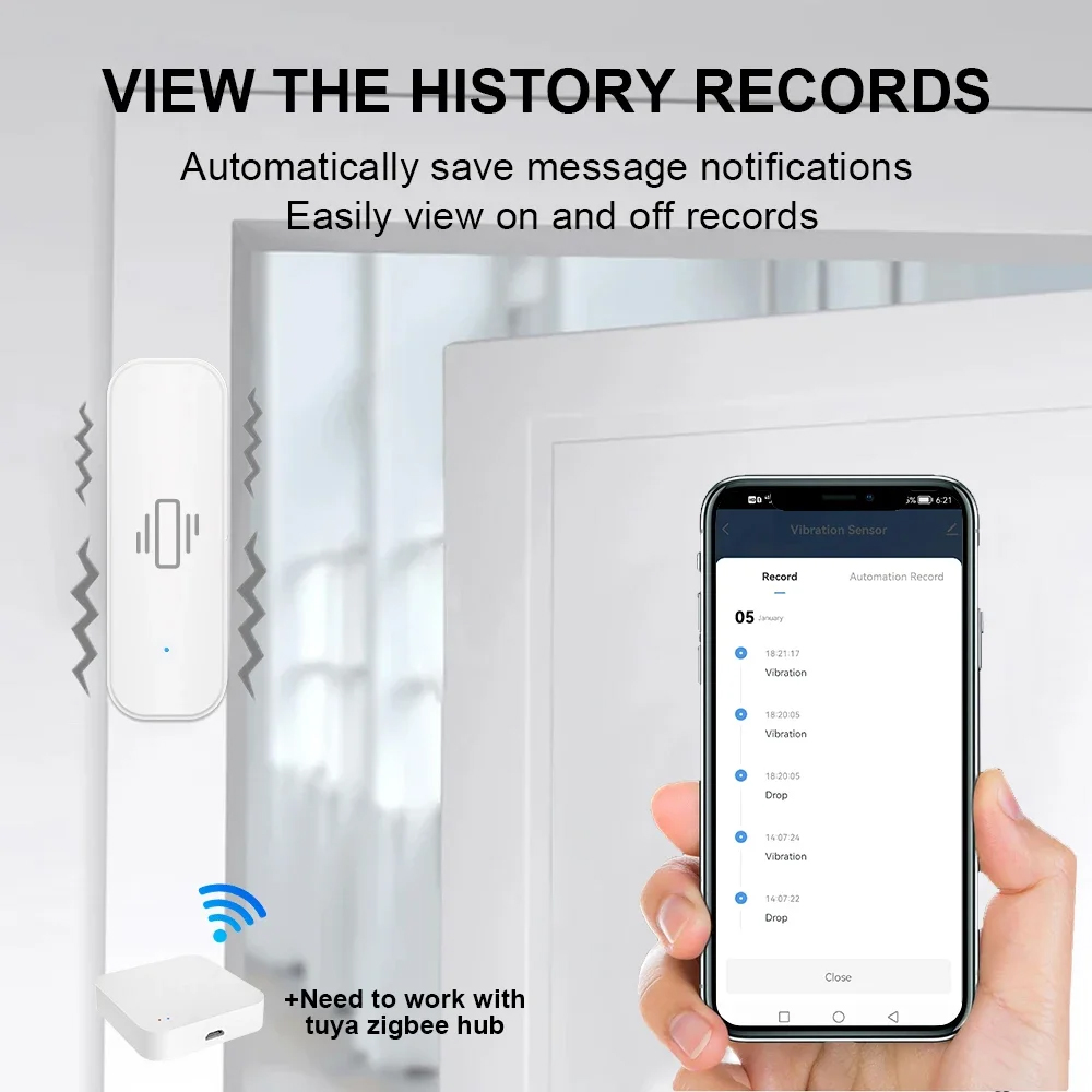 スマート ZigBee 振動センサー アプリ モニター ホー - Home Security Business のレビューと価格