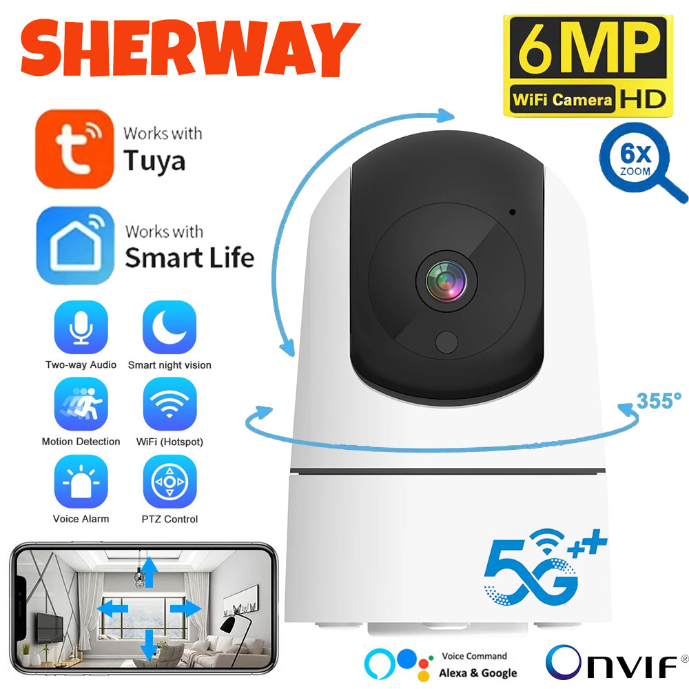 6MP WiFiカメラ Tuyaスマートホーム屋内5G WI - Home Security Google Camera のレビューと価格