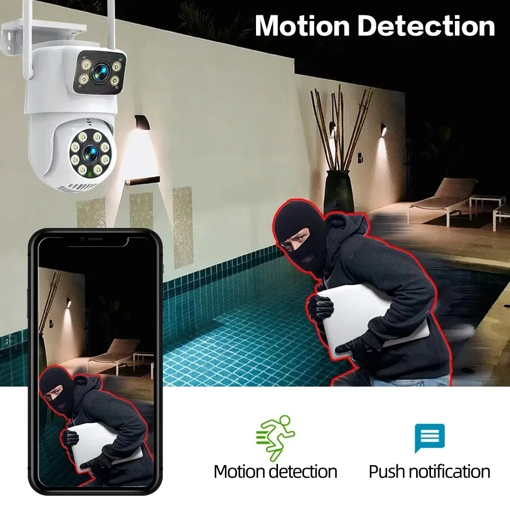 10チャンネルCCTVセキュリティ4KデュアルレンズPTZカ - Home Security Kit With Camera のレビューと価格