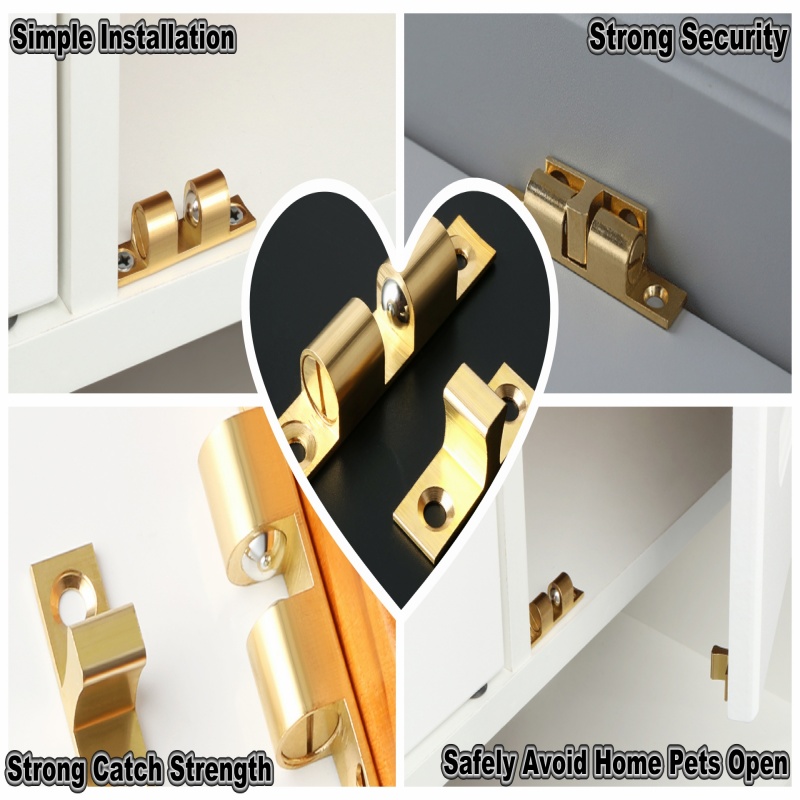 3/6 個キャビネットクローゼットドアボールキャッチ、真鍮ダ - Home Security Tapo のレビューと価格