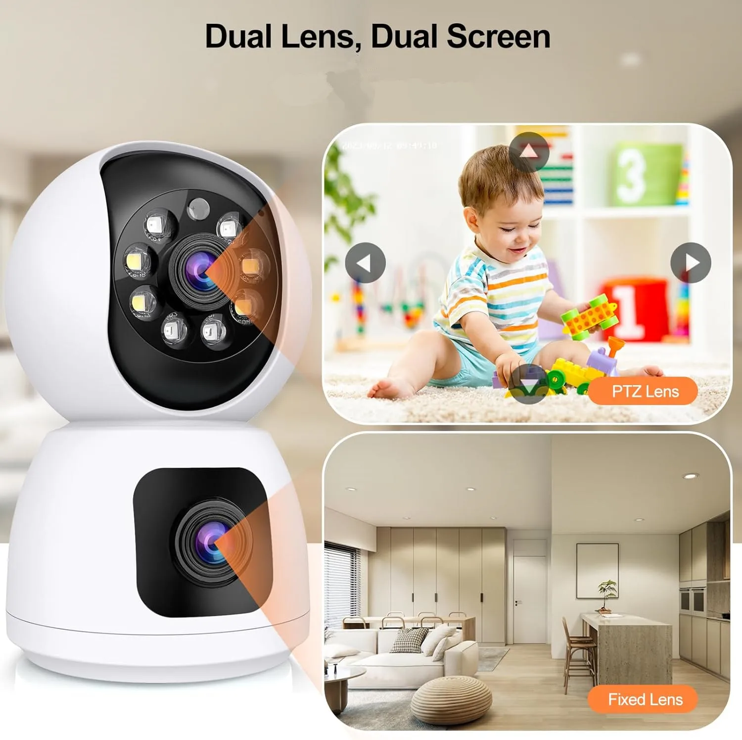 Tuya 4K 8MP HD WiFiカメラ 室内用 デュア - Home Security Google Camera のレビューと価格