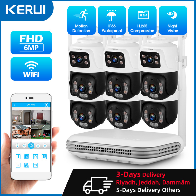 Kerui-ホームセキュリティ監視カメラシステム,ワイヤレス - Home Security Kit With Camera のレビューと価格