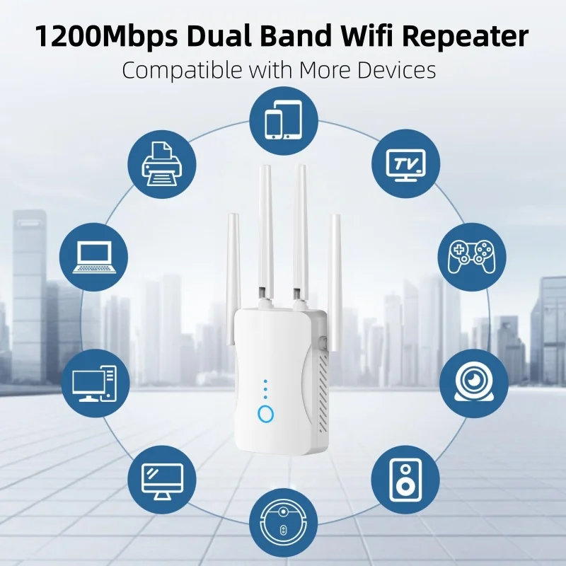 1200Mbps デュアルバンド WiFi リピーター ワイ - Home Security Wireless のレビューと価格