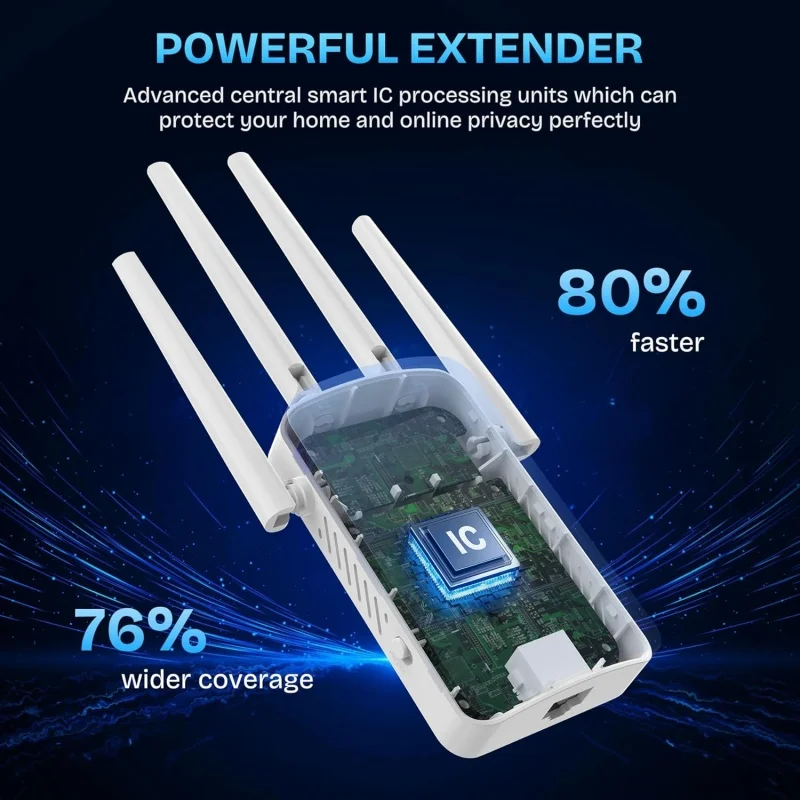 1200Mbps デュアルバンド WiFi リピーター ワイ - Home Security Wireless のレビューと価格