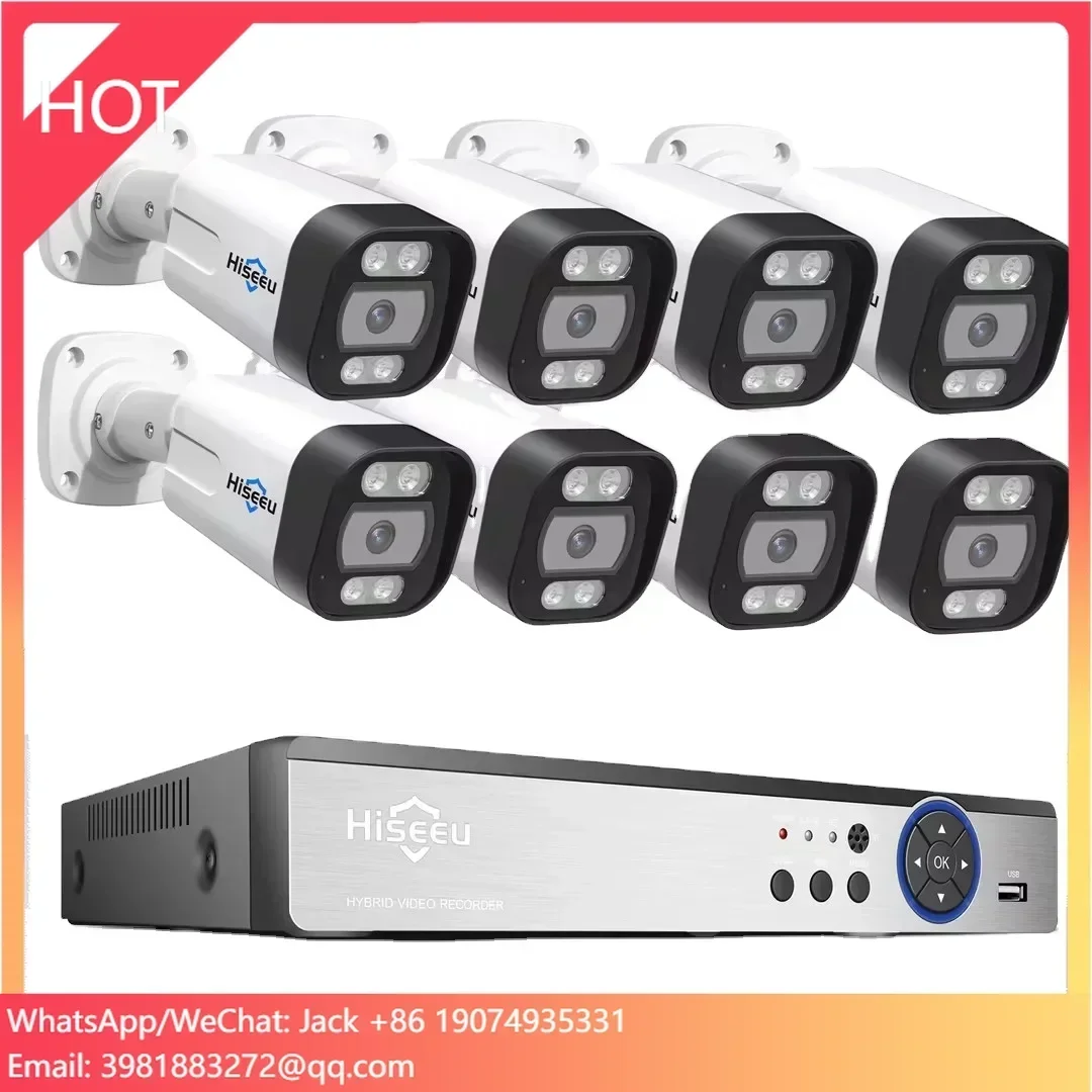 Hiseeu 4K 8チャンネル 8MP屋外カラー暗視監視C - Home Security Kit With Camera のレビューと価格