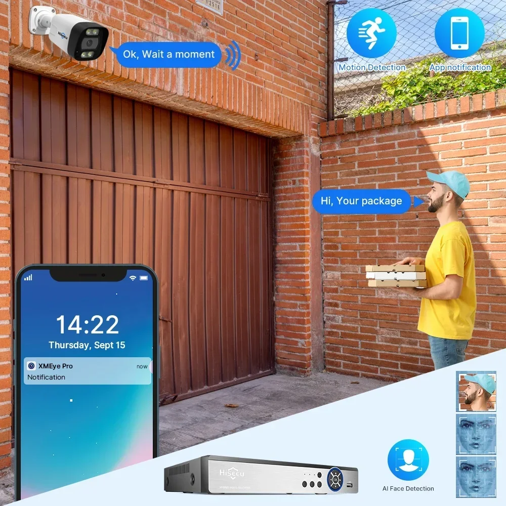Hiseeu 4K 8チャンネル 8MP屋外カラー暗視監視C - Home Security Kit With Camera のレビューと価格
