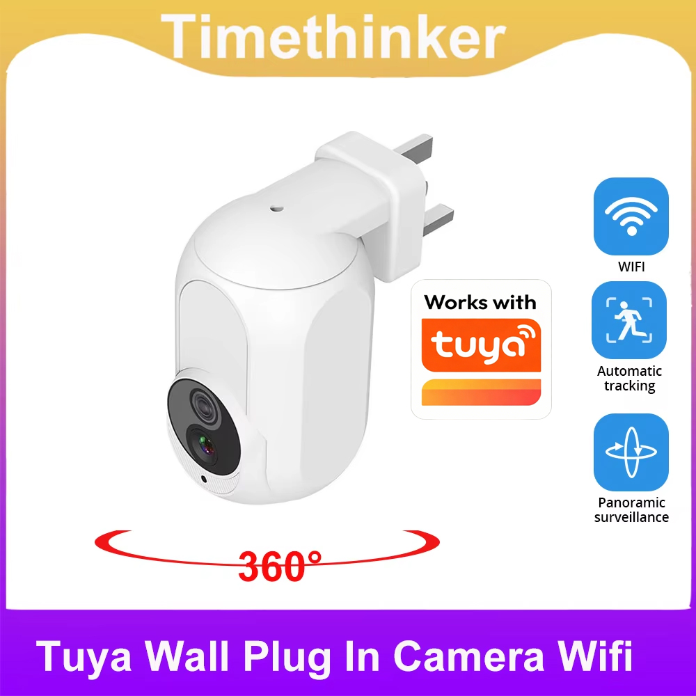 Tuya 壁コンセント型カメラ Wifi 360 °   1 - Home Security Google Camera のレビューと価格