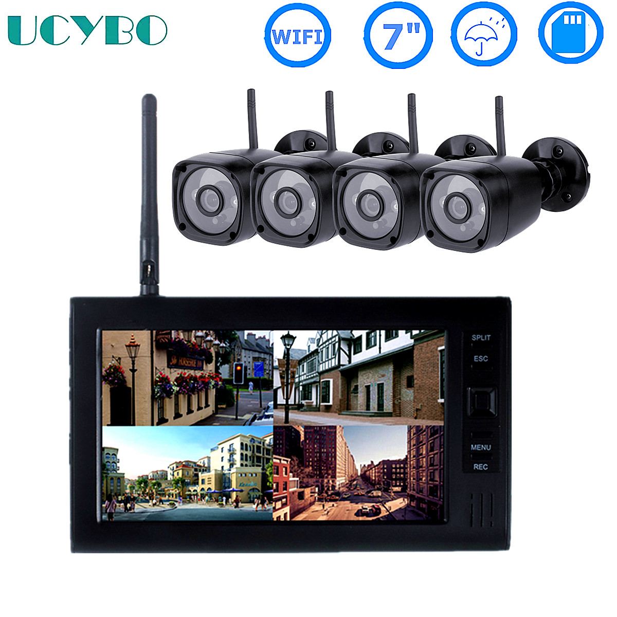 屋外ビデオ監視キット,LCD ccvセキュリティシステム,w - Home Security Kit With Camera のレビューと価格