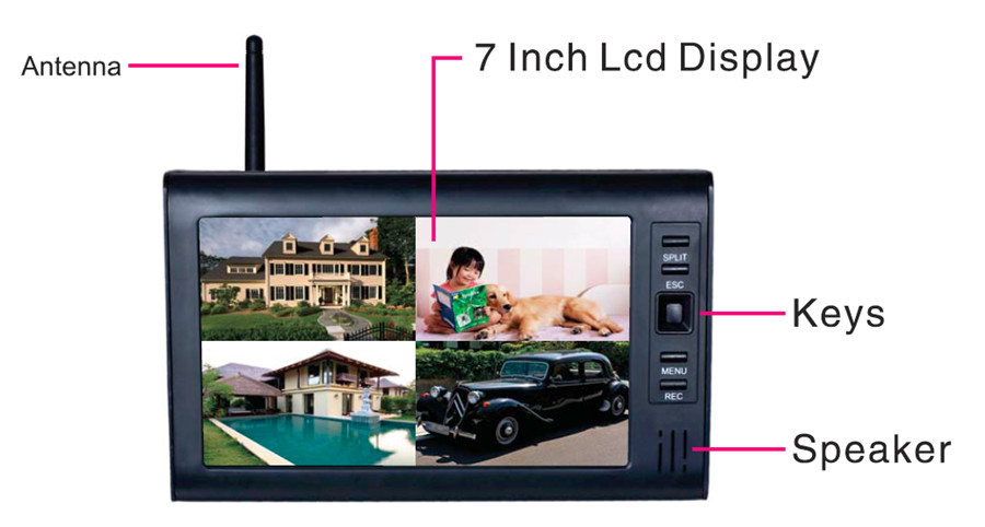 屋外ビデオ監視キット,LCD ccvセキュリティシステム,w - Home Security Kit With Camera のレビューと価格