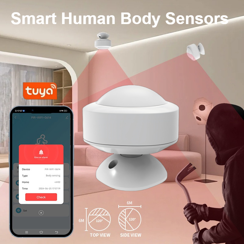 Tuya スマート人体センサー ワイヤレス WiFi PIR - Home Security Radar System のレビューと価格