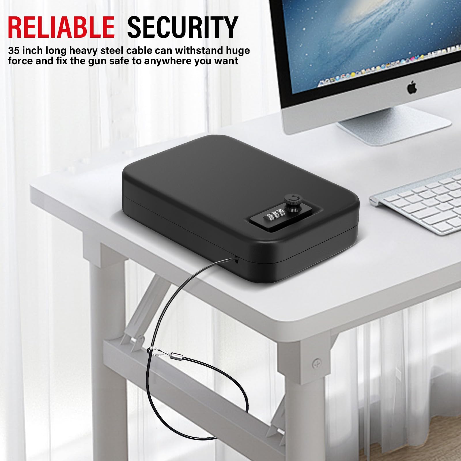 スチール製コンビネーションロック付きセキュリティ金庫,家庭用 - Home Security Gun のレビューと価格