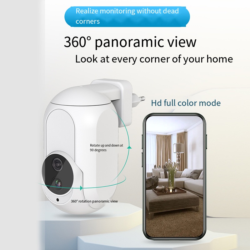Tuya 壁コンセント型カメラ Wifi 360 °   1 - Home Security Google Camera のレビューと価格